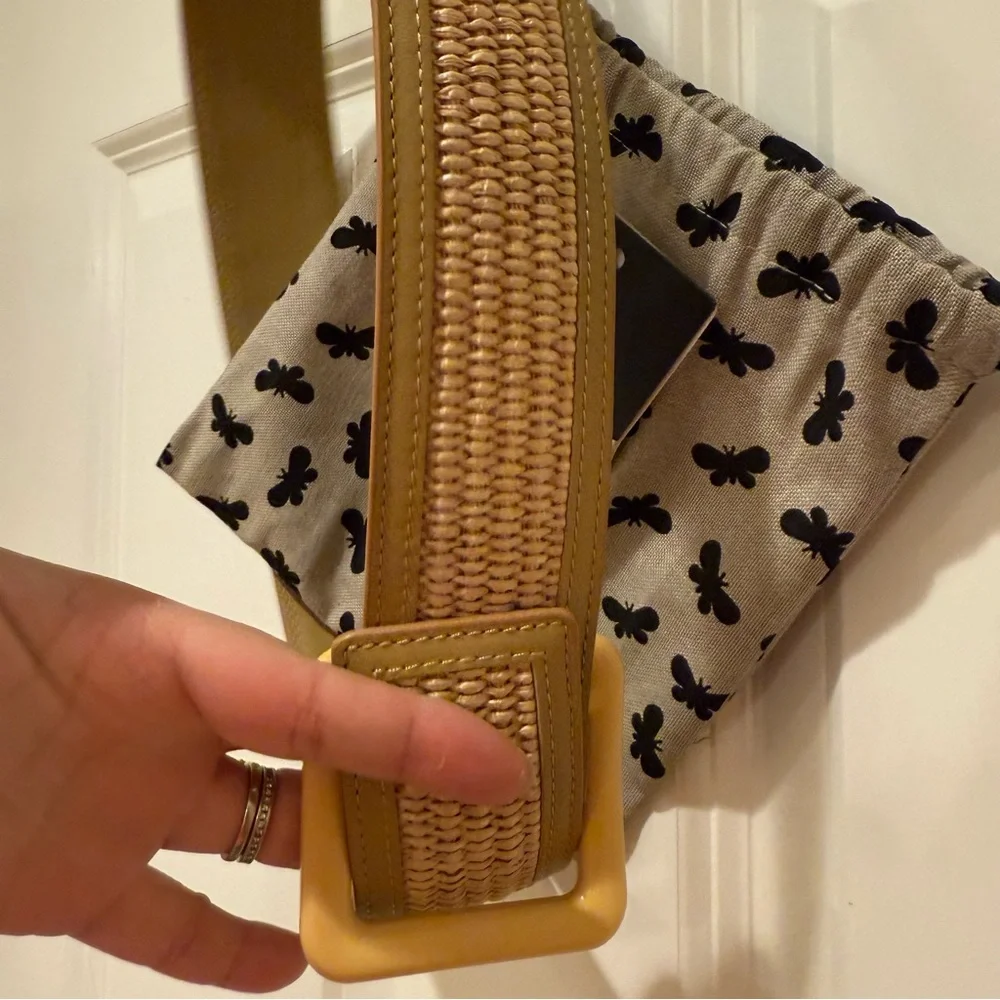 NWT Weekend Max Mara Label-cut Raffia Effect Belt Size: Medium Spring/Summer